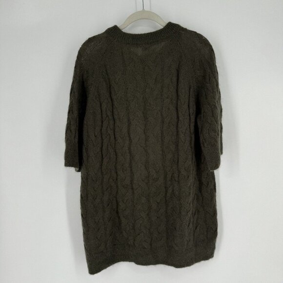 COS sweater womens medium M green mohair nylon wool minimalist workwear office - Picture 5 of 5